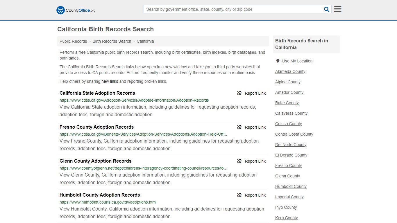 Birth Records Search - California (Birth Certificates & Databases)